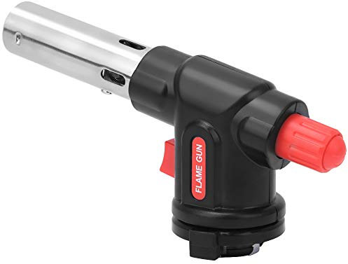 Torcia a gas, torcia a fiamma regolabile, pistola elettronica per saldatura, ricaricabile, per saldatura e barbecue all'aperto, 1300 ℃