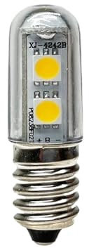 ZUADZAFC Mini Bombilla LED E14 For Frigorífico SMD5050, 0,5 W, 1 W, For Frigorífico, Microondas, Horno, Campana Extractora, Mesita De Noche, Máquina De Coser, Lámpara LED.(Warm White E14 0.5W)
