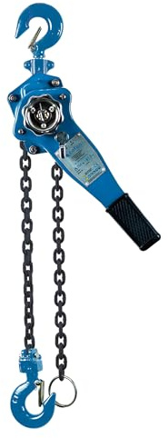 Cofan Polipasto manual de palanca | Altura de elevación: 1,5 m | Capacidad de carga: 750, 1500 o 3000 kg | Color: azul | Material: acero | Gancho resistente (Azul, Carga 3000 kg)