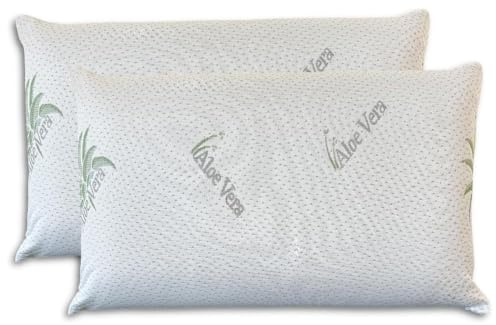 NARCISO - Set 2 Copricuscini Letto con Zip, Copricuscino 50x80 in Aloe 4 Stagioni, Tessuto Anallergico, Antiacaro, Igienico, Traspirante e Perfetto per Tutte Le Stagioni, Copri Cuscini