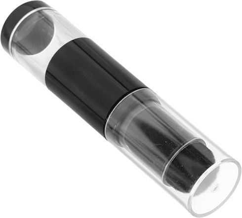 Zerodeko Brocha para Polvos Rellenable con Botella Negra de Plástico, Fácil de Llevar y Adecuada para Aplicación de Base y Colorete en Viaje