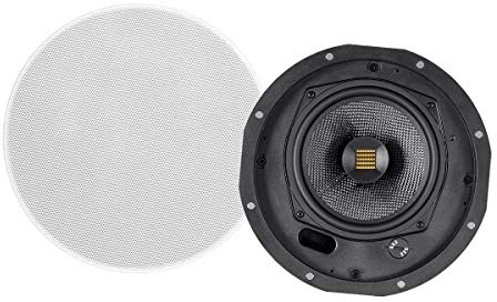 Monoprice 3-Way Carbon Fiber In-Wall Column Speaker - 6.5 Inch, With Ribbon Tweeter, Black - Amber Series