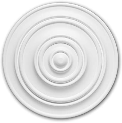 PRO[f]home® - Ceiling Rose 156014 Ceiling Decoration Medallion Rosette Decorative Element Timeless Classic Design White Ø 34 cm Profhome