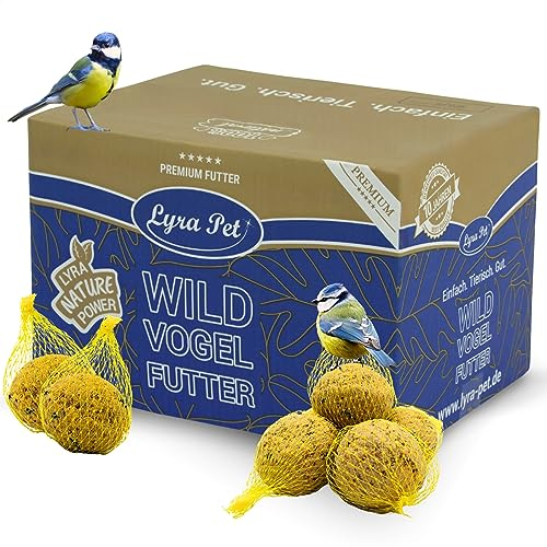 Lyra Pet® | 200 Meisenknödel mit Netz je 90 g = 18 kg | HK Bulgarien | Energiereiches Fettfutter für Wildvögel | Ganzjahresknödel | Fetthaltig & Abwechslungsreich | Mineralstoffreiche Nahrungsquelle