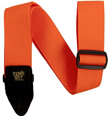 Ernie Ball Orange and Black Polypro Guitar Strap