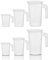 Juego de 6 vasos medidores transparentes pequeños con asa, calidad alimentaria, vasos medidores graduados, resistentes al calor, vasos medidores de precisión para laboratorio de cocina (50 ml × 2 100
