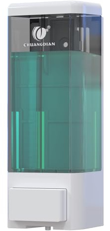 CHUANGDIAN Dispenser Sapone Muro Manuale 500 ML, Dispenser Sapone Liquido per Cucina Bagno Doccia Ristoranti Hotel Ospedali Studi Professionali Palestre