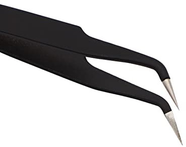 Pincettes Pincettes en acier inoxydable noires Outil de suppression de puces électroniques Pincettes à souder for pinces de réparation de carte mère Ensemble de pincettes de précision (taille : 1 poin