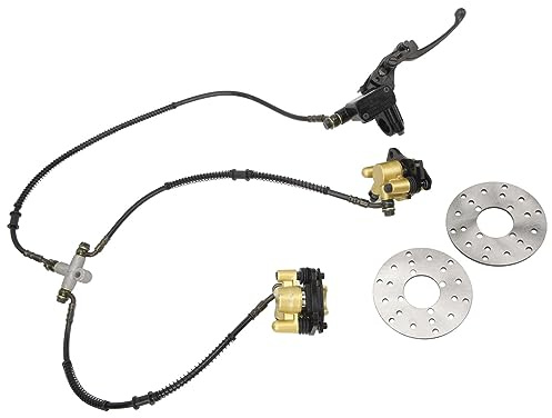Twin Disc Brake Calipers, Front Brake Twin Calipers Skivbromsplattor Skivbromsplattor Kit för 50cc 110cc 125cc 150cc 200cc 250cc Dirt Bike Quad ATV Go Kart