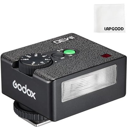 Godox Flash iM30 Flash Universal,7 Niveles de Potencia (1/64~1/1), 6500K±200K GN15(ISO 100, Medidor),Control Optico S1/S2,Mini Flash Godox para camaras Fuji, Canon, Nikon, Sony, Olympus