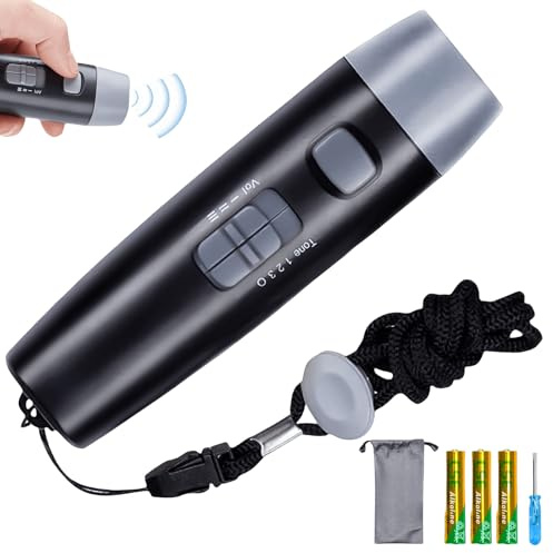 Fischietto elettronico professionale, 2 in 1, con torcia, fischietto di emergenza portatile con 3 toni, fischietto di allenamento durevole, fischietto da arbitro, per allenatori P.E. Teacher Outdoor