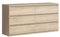 FORTE Chelsea Moderne Kommode 150 160, Kommode mit 6 Schubladen, Sideboard, Wohnzimmerkommode, Schlafzimmerkommode, Sonoma Eiche Holzdekor, 154 cm breit x 79,9 cm hoch x 42,2 cm tief