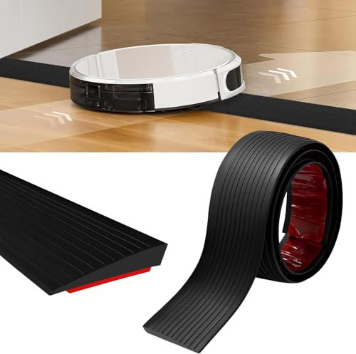 YushengTai Türschwellenrampe, 5cmx1cmx1m Schwellenrampe, Übergangsprofil Selbstklebend, Türschwellenrampen für Türöffnungen, Kinderwagen, Roller, Rollstühle