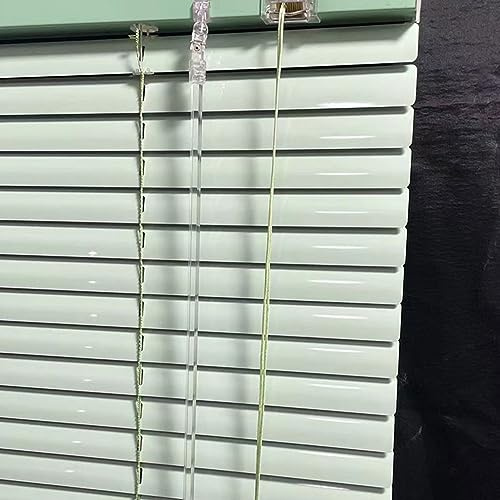Ljusgröna venetianska persienner i aluminium 160 x 230 cm – vattentäta horisontella fönsterrutor för kök sovrum kontor | dekorativa lamellgardiner med tillbehör