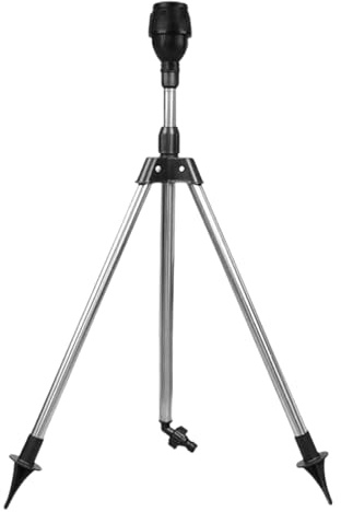 Irrigatore a treppiede, testa di irrigazione regolabile a 360°, spruzzatore compatto per grandi aree, di irrigazione automatico, ideale per giardino, , cortile, sentiero, uso esterno e