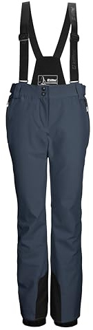 killtec Damen Skihose/Funktionshose mit abnehmbaren Trägern, Kantenschutz, Schneefang und Beinventilation KSW 61 WMN SKI PNTS, taubenblau, 44, 43425-000