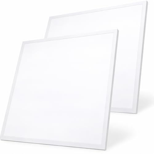 M Ledme - Pack de 2 Panel LED 60X60 cm 42W, Blanco neutro 4500K, 4200 lumenes, Driver Incluido, Empotrable, Ideal para oficinas. Fácil de montar. LM5315