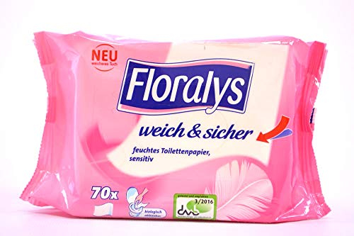 MIX Papel higiénico suave y húmedo, sensible, 8 unidades (8 x 70 hojas = 560 hojas).