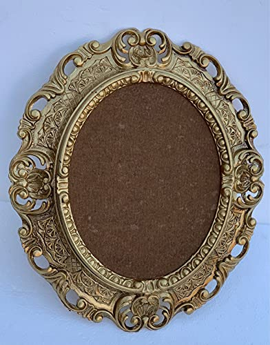 Bilderrahmen Barock Gold Oval OHNE Glas Antik Klassik 45x38 Prunk Bilderrahmen 24x30cm Fotorahmen Rokoko 3045 G