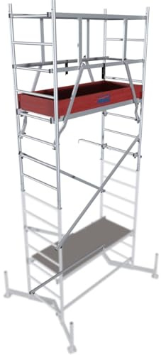 Krause 710123 Échafaudage en aluminium 1ère Hauteur de travail (max.) : 5 m Argenté