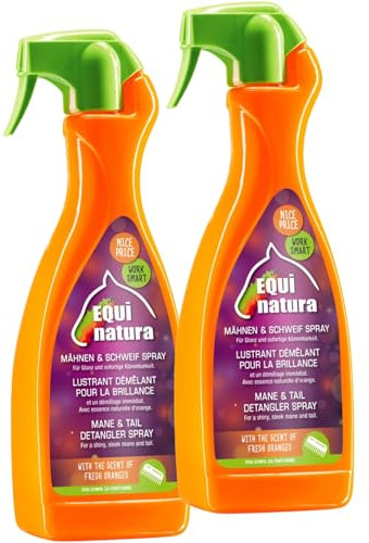RL24 Equinatura - Striegel | Mähnenspray für Pferde | für seidigen Glanz | Mähne & Schweif sofort kämmbar | Schweifspray für Pferde | Pferde Glanzspray | 5 x 1000 ml Spray (5er Set)