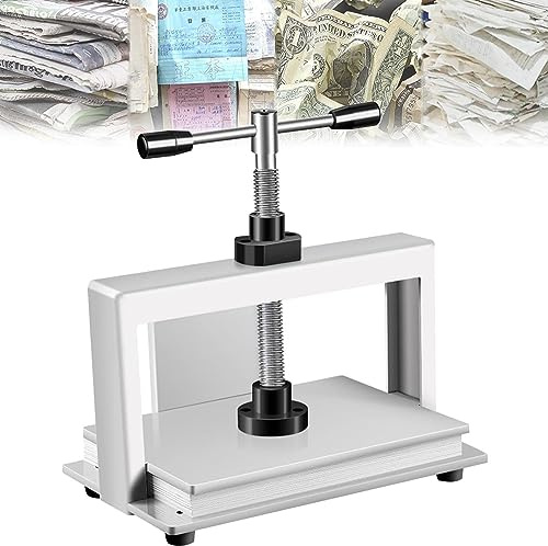 A4/A3 bokbindningspressmaskin, manuell platt papperspärm, bokförplattande nypningsmaskin, 3306 lbs (1500 kg) tryck, kontorsskola verktyg för dokument frimärken sedlar,A4