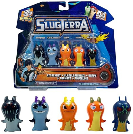 Slugterra, 5 Personnages, 4,5 cm, Modèle aléatoire, pour Les Enfants à partir de 4 Ans, LUU02, Multicouleur