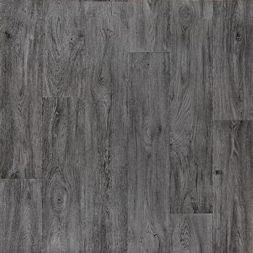 Grey Aged Oak Planks Maestro Vinyl Flooring 2mm Anti-Slip Lino for Kitchen Bathroom (W: 3m x L: 2.5m)