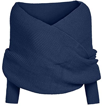 Écharpe Pull tricoté hiver femmes multifonctionnel doux retro épaisse crochet écharpe épaissie châle
