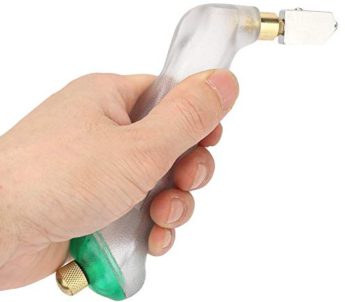 Garosa Oljematningsglasskärare Heavy Duty Tungsten Stålglasskärverktyg med Ergonomiskt Handtag för hushålls- och Gör-det-själv-projekt 6-12 Mm Skärtjocklek