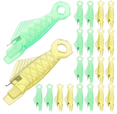 Gogogmee 60 Pezzi di Aghi per Infilare per Cucire Inseritore Automatico di Aghi Infilatore per Cucire A Bocca di Pesce Fai da Te