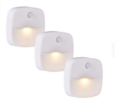 LEBEXY 3 Pack LED Nachtlicht mit Bewegungsmelder, Smart Warmweißes Nachtlampe für Kinder Schlafzimmer Flur Küche Wohnzimmer, Badezimmer (3 Pack)