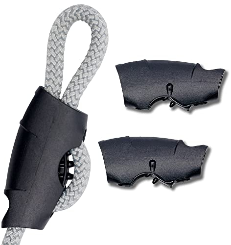 Toldoro Super Sharky, 2 morsetti per funi da 6mm di diametro, bloccante ad alta resistenza per corda, blocca corde, morsetto per fissare il cordame di barca a vela e tendoni