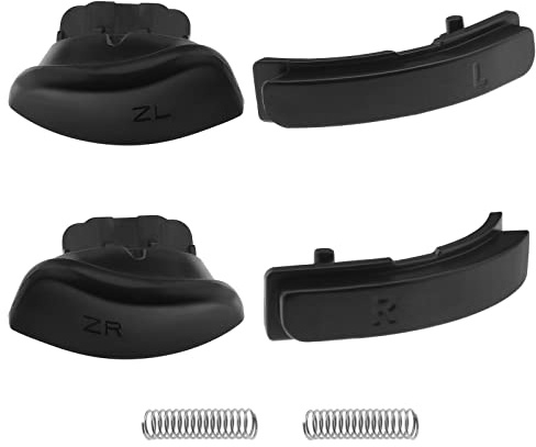 Uppsättning av 6 L R ZR ZL avtryckarknappar med fjädrar kompatibla med Switch Joy-Con Controller reservdelar svart
