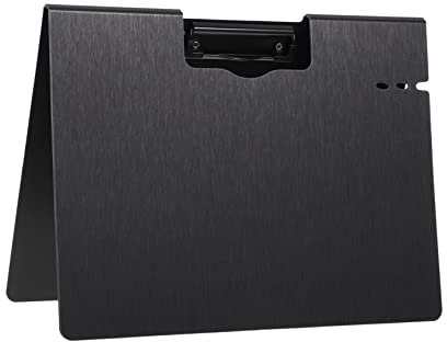 GRIRIW Tragbares Faltbares Schreibbrett Aus Robustem Kunststoff Mit Integriertem Aktenhalter Klemmbrett Und Dokumentenmappe Für Büro Schule Besprechungen Praktisch Und Langlebig in Dunkel