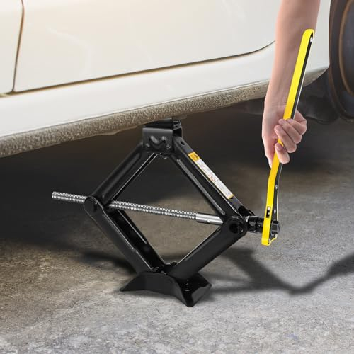 BRIEFNESS Scherenwagenheber für Auto 2Tonnen, Auto Jack Kit Heavy Duty mit Ratsche Schlüssel Reifenwechsel Kit Werkzeug für SUV MPV