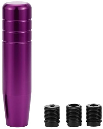 A ABSOPRO Pomo De Cambio Universal De 13 cm Con 3 Adaptadores Para Vehículos Automáticos Y Manuales Morado