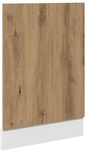 vidaxl Panneau de lave-vaisselle en chêne artisanal, 45 x 3 x 67 cm, matériau dérivé du bois, encastrable pour meubles de cuisine, robuste et durable, plaque simple, facile d'entretien