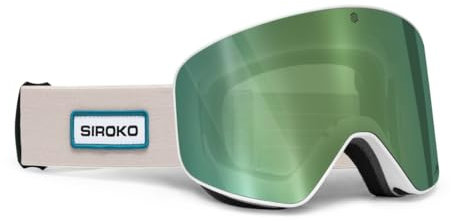 SIROKO Gafas de nieve con lentes Zeiss esquí y nieve GX Ultimate Engadin Blanco