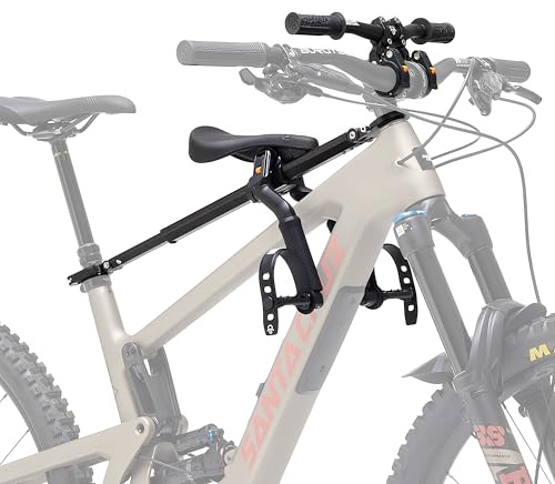 Kids Ride Shotgun – Combo siège Enfant vélo Pro & Guidon – Selle creusée, Design amélioré, Compatible VTT & vélos électriques, zéro Contact Cadre, entièrement réglable