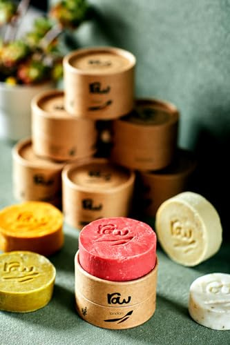 Raw Soap London Rose Bar - Traditional Mesopotamian Handmade Soap - Organic Vegan Olive Oil & Rose Essence - Cold Processed in Mardin - For Face, Body & Hair - 140-170g (Approx)