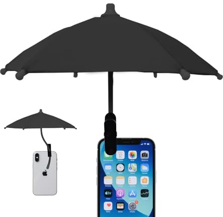 GeryVtee Umbrella for Cellphone, Phone Sun Umbrella Clip On Shade
