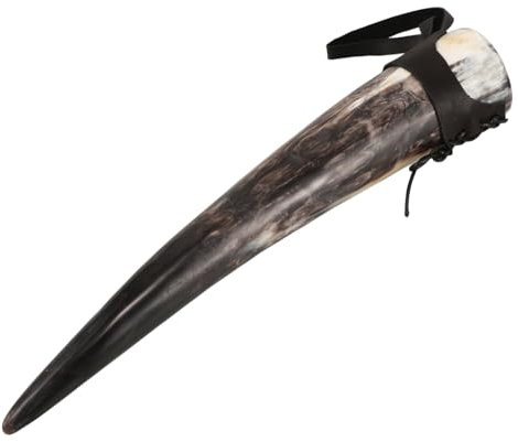 CHICAMPERA Tazza Vichinghe Per Uomo Corno Da Bere Unico Capacità Ampia Decorazione in Corno Lavorato Mano Stile Retrò Eccezionale Per Collezione Di Bicchieri