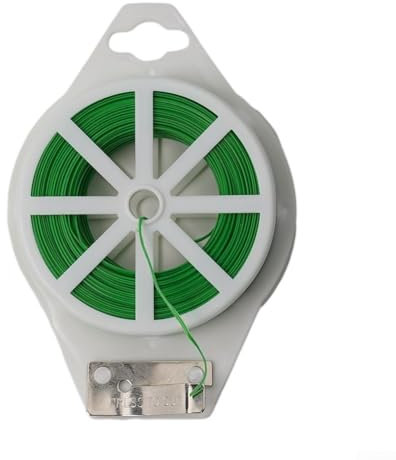 Bulevisiter Soporte para plantas de jardinería, bobina de alambre trenzado con cortador integrado para plantas trepadoras, vides, flores, verduras, organizador de bridas de alambre para jardinería en