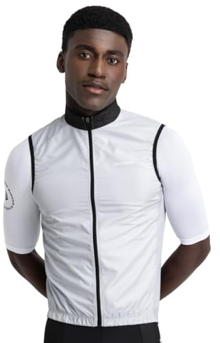 SIROKO - Chaleco Cortavientos de Ciclismo V1 Ramaz - M - Gris