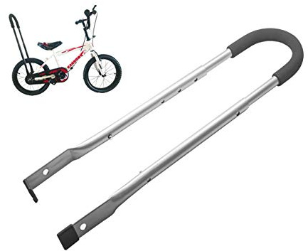 MOSHAY - Maniglia di sicurezza per bicicletta per bambini, bilanciere di spinta per l'equilibrio (grigio1)