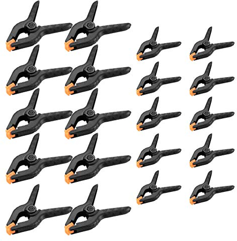20 Stück Klemmzwingen, 2 Zoll 3 Zoll Federzwinge, Schraubzwingen Set Mit Schnellspanner, Metall Federklemmen Clip Set