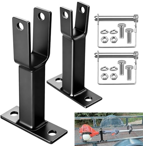 AMTHKNO Heavy Duty W/Hardware Racks Holder Carrier for Weeder/Extended Trimmer or Straight Shaft Weed-Eater, Lockable Racks, Trailer Trimmer Rack, W-eed Eater R ack - Securely/Transport Trimm-ers