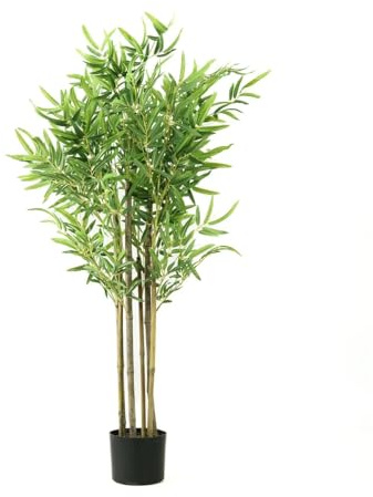 Valyria Home - Planta Artificial Bambú - Tamaño 120 cm - Planta de Plastico - Cañas Realistas y Exóticas - Planta Artificial Realista - Decoración del Hogar, Oficina y Espacios Comerciales