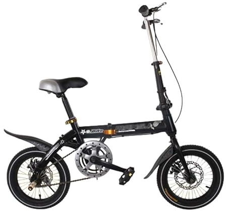 Kcolic Bicicleta Plegable 14/16 Pulgadas, Marco Acero Carbono Delantero Y Trasero, Bicicleta para Adultos Velocidad Variable, Bicicleta Plegable Superligera para Estudiantes B,14inch